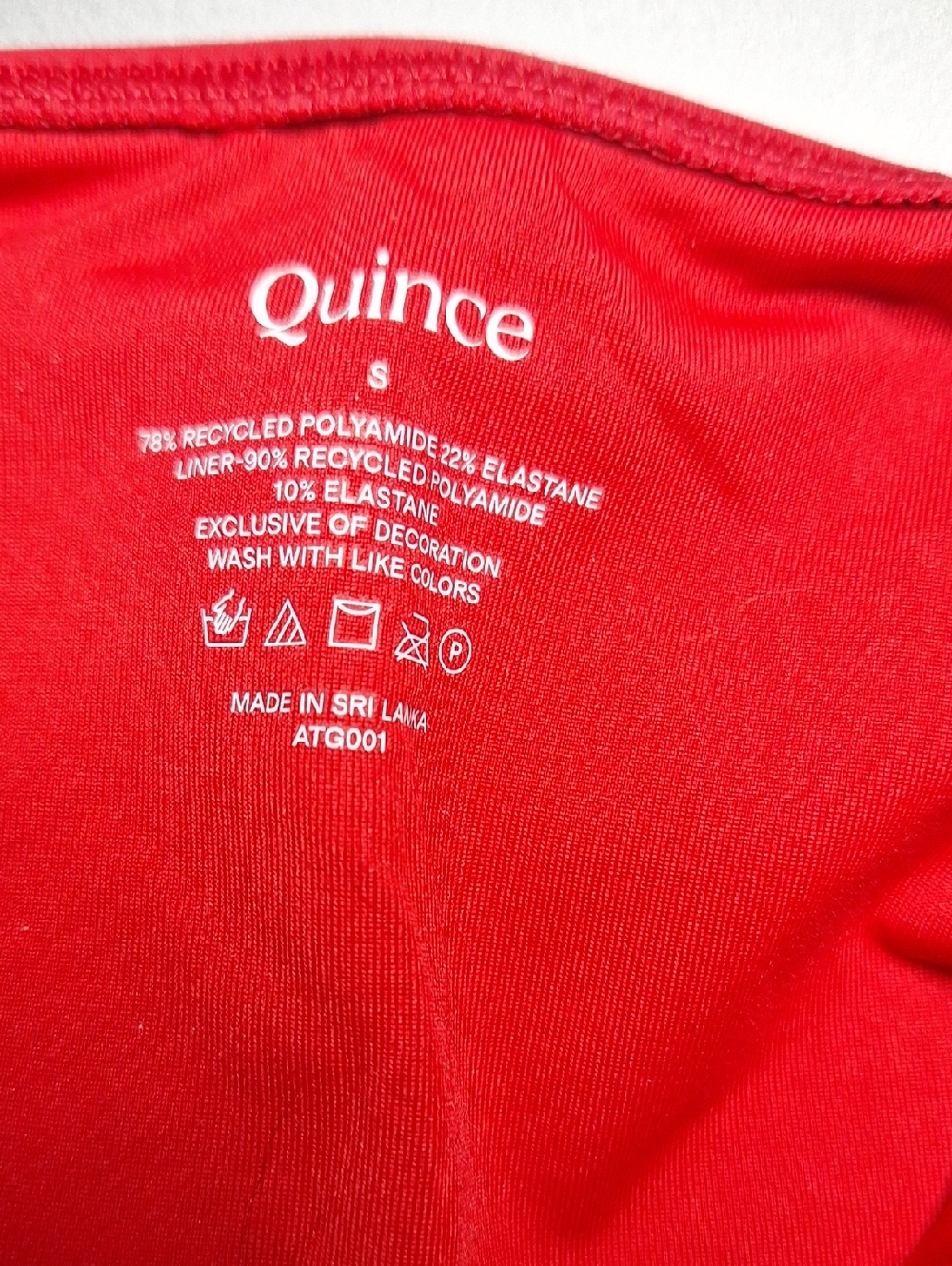 Quince Italian Cami One-Piece Swimsuit Cherry S NWT - Picture 3 of 4